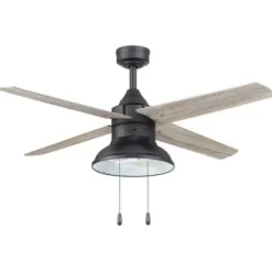 * Ceiling Fans|Discount Patriot Lighting® Amanda 48″ Matte Black Indoor Led Ceiling Fan