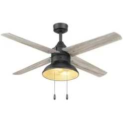 * Ceiling Fans|Discount Patriot Lighting® Amanda 48″ Matte Black Indoor Led Ceiling Fan