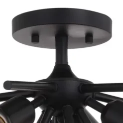 * Indoor Lighting|Discount Patriot Lighting® Estelle Matte Black 3 Light Semi-Flush Mount Ceiling Light