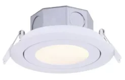 * Indoor Lighting|Discount Patriot Lighting® 4″ White Recessed Led Gimbal Trim Downlight