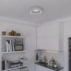 * Indoor Lighting|Discount Patriot Lighting® Leah Satin Nickel Integrated Led Flush Mount Ceiling Light