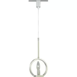 * Indoor Lighting|Discount Patriot Lighting® Venetian 6.5″ Satin Nickel 1-Light Track Light Pendant