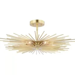 * Indoor Lighting|Discount Patriot Lighting® Nikko Gold Semi-Flush Mount Ceiling Light