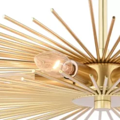 * Indoor Lighting|Discount Patriot Lighting® Nikko Gold Semi-Flush Mount Ceiling Light