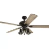 * Ceiling Fans|Flash Sale Patriot Lighting™ Crown Point 52″ Matte Black Industrial Indoor Led Ceiling Fan