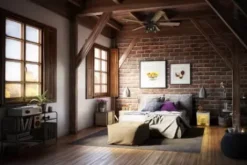 * Ceiling Fans|Flash Sale Patriot Lighting™ Crown Point 52″ Matte Black Industrial Indoor Led Ceiling Fan