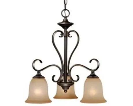 * Indoor Lighting|Flash Sale Patriot Lighting® Mavis 3-Light Oil-Brushed Bronze With Gold Accent Chandelier