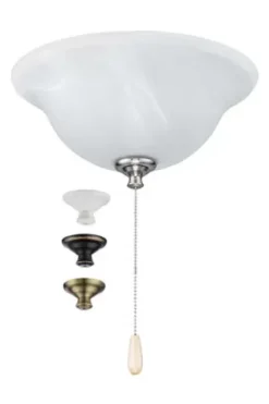 * Ceiling Fans|Flash Sale Patriot Lighting® White Swirled Marble Bowl Led Ceiling Fan Light