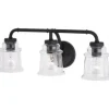 * Indoor Lighting|Flash Sale Patriot Lighting® Toledo Matte Black 3 Light Vanity Light