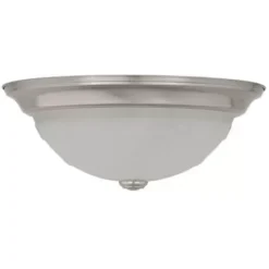 * Indoor Lighting|Flash Sale Patriot Lighting® Paula Satin Nickel 2-Light Flush Mount Ceiling Light – 2 Pack
