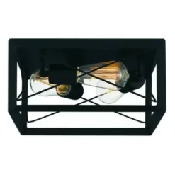* Indoor Lighting|Flash Sale Patriot Lighting® Carah Matte Black 3-Light Flush Mount Ceiling Light