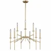 * Indoor Lighting|Flash Sale Patriot Lighting® Kedzie Natural Brass 9 Light Chandelier