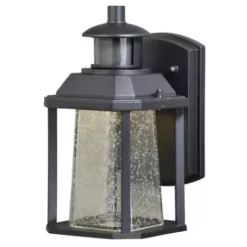 * Outdoor Lighting|Hot Sale Patriot Lighting® Eliza Textured Black Led Motion Sensor Outdoor Wall Light