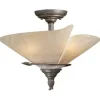 * Indoor Lighting|Hot Sale Patriot Lighting® Capri Black Walnut Semi-Flush Mount Ceiling Light