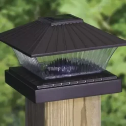 * Outdoor Lighting|Hot Sale Patriot Lighting® Solar Integrated Led Rhame Bronze Post Cap Landscape Light – 2 Pack