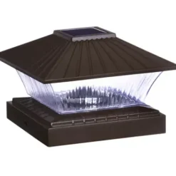 * Outdoor Lighting|Hot Sale Patriot Lighting® Solar Integrated Led Rhame Bronze Post Cap Landscape Light – 2 Pack