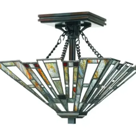* Indoor Lighting|Hot Sale Patriot Lighting Elegant Home Patriot Lighting® Elegant Home Trysta Bronze 2-Light Semi-Flush Mount Ceiling Light