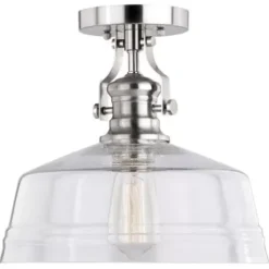* Indoor Lighting|Hot Sale Patriot Lighting® Beloit Satin Nickel Semi-Flush Mount Ceiling Light