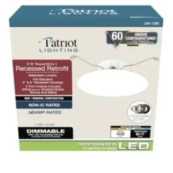 * Indoor Lighting|Hot Sale Patriot Lighting® 5″/6″ 60-In-1 Led Recessed Retrofit Downlight