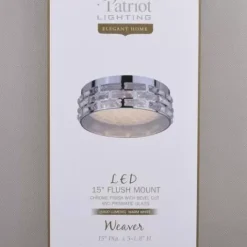 * Indoor Lighting|Hot Sale Patriot Lighting® Elegant Home Weaver Integrated Led Flush Mount Ceiling Light