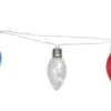 * Outdoor Lighting|New Patriot Lighting® 10′ 8″ 10-Light Red White Blue Patriotic Fairy String Light