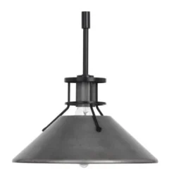 * Indoor Lighting|New Patriot Lighting® Ashtyn Matte Black & Charcoal Patina 1-Light Mini Pendant