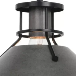* Indoor Lighting|New Patriot Lighting® Ashtyn Matte Black & Charcoal Patina 1-Light Mini Pendant