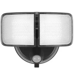 * Outdoor Lighting|New Patriot Lighting® Bronze Led Dual Head Motion Sensor Outdoor Security Flood Light