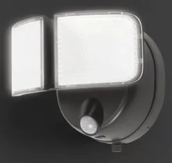* Outdoor Lighting|New Patriot Lighting® Bronze Led Dual Head Motion Sensor Outdoor Security Flood Light