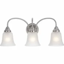 * Indoor Lighting|New Patriot Lighting® Chesley Satin Nickel 3-Light Vanity Light