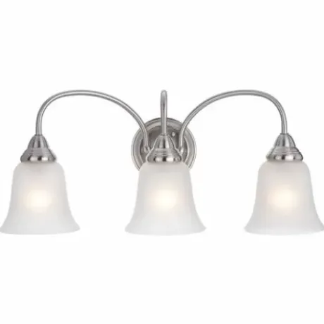 * Indoor Lighting|New Patriot Lighting® Chesley Satin Nickel 3-Light Vanity Light