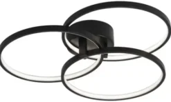 * Indoor Lighting|New Patriot Lighting® Cirillo Black Integrated Led Flush Mount Ceiling Light