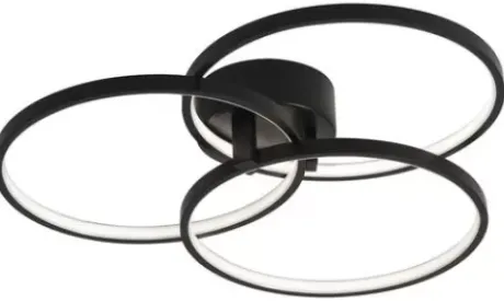* Indoor Lighting|New Patriot Lighting® Cirillo Black Integrated Led Flush Mount Ceiling Light