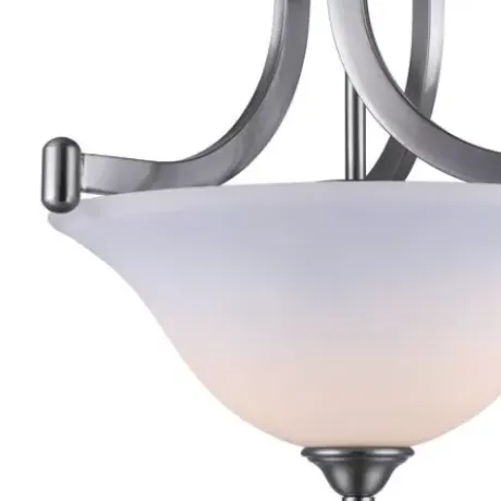 * Indoor Lighting|New Patriot Lighting® Dee Brushed Nickel 2-Light Semi-Flush Mount Ceiling Light