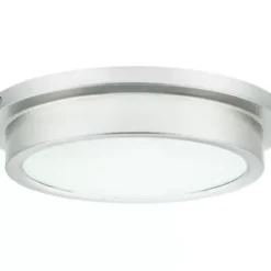 * Indoor Lighting|New Patriot Lighting® Devin Brushed Nickel Integrated Led Flush Mount Ceiling Light