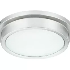* Indoor Lighting|New Patriot Lighting® Devin Brushed Nickel Integrated Led Flush Mount Ceiling Light