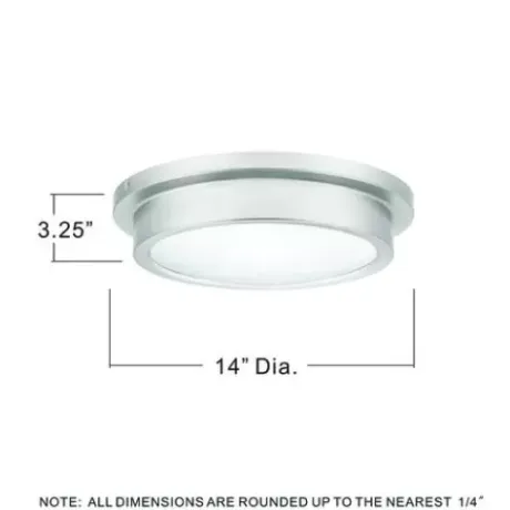 * Indoor Lighting|New Patriot Lighting® Devin Brushed Nickel Integrated Led Flush Mount Ceiling Light