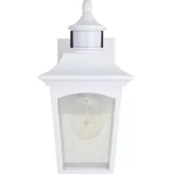 * Outdoor Lighting|New Patriot Lighting® Dualux Eloise Ii White Motion Sensor Outdoor Security Wall Light