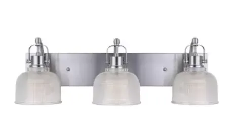 * Indoor Lighting|New Patriot Lighting® Dynasty Brushed Nickel 3-Light Vanity Light