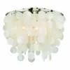 * Indoor Lighting|New Patriot Lighting® Elsa Satin Nickel 3-Light Flush Mount Ceiling Light