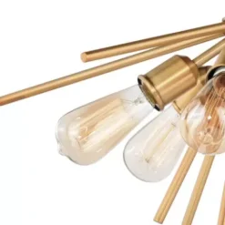 * Indoor Lighting|New Patriot Lighting® Estelle Nautral Brass 6 Light Semi-Flush Mount Ceiling Light