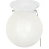 * Indoor Lighting|New Patriot Lighting® Globe White Integrated Led Flush Mount Ceiling Light