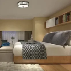 * Indoor Lighting|New Patriot Lighting® Haven Bronze Integrated Led Flush Mount Ceiling Light