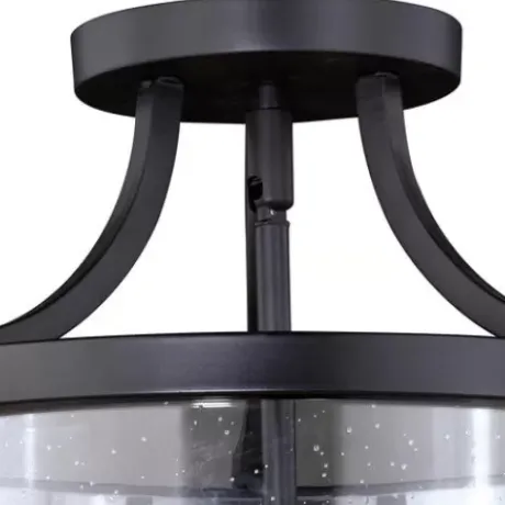 * Indoor Lighting|New Patriot Lighting® Holbrook Noble Bronze Semi-Flush Mount Ceiling Light