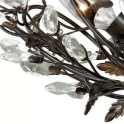 * Indoor Lighting|New Patriot Lighting® Jardin Bronze Semi-Flush Mount Ceiling Light