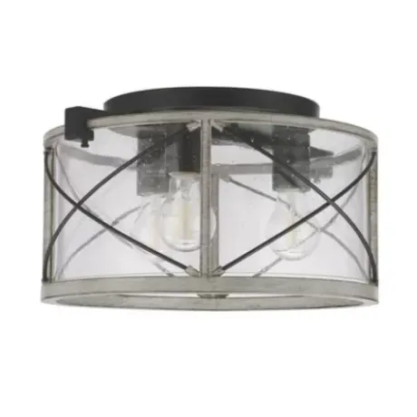 * Indoor Lighting|New Patriot Lighting® Lizzie Matte Black 3-Light Flush Mount Ceiling Light