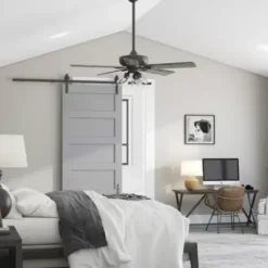 * Ceiling Fans|New Patriot Lighting™ Madeline 52″ Matte Black Indoor Led Ceiling Fan