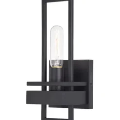 * Indoor Lighting|New Patriot Lighting® Marquis Matte Black 1 Light Wall Light