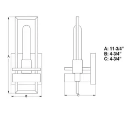 * Indoor Lighting|New Patriot Lighting® Marquis Matte Black 1 Light Wall Light