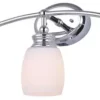 * Indoor Lighting|New Patriot Lighting® Palms Chrome 3-Light Vanity Light With Outlet